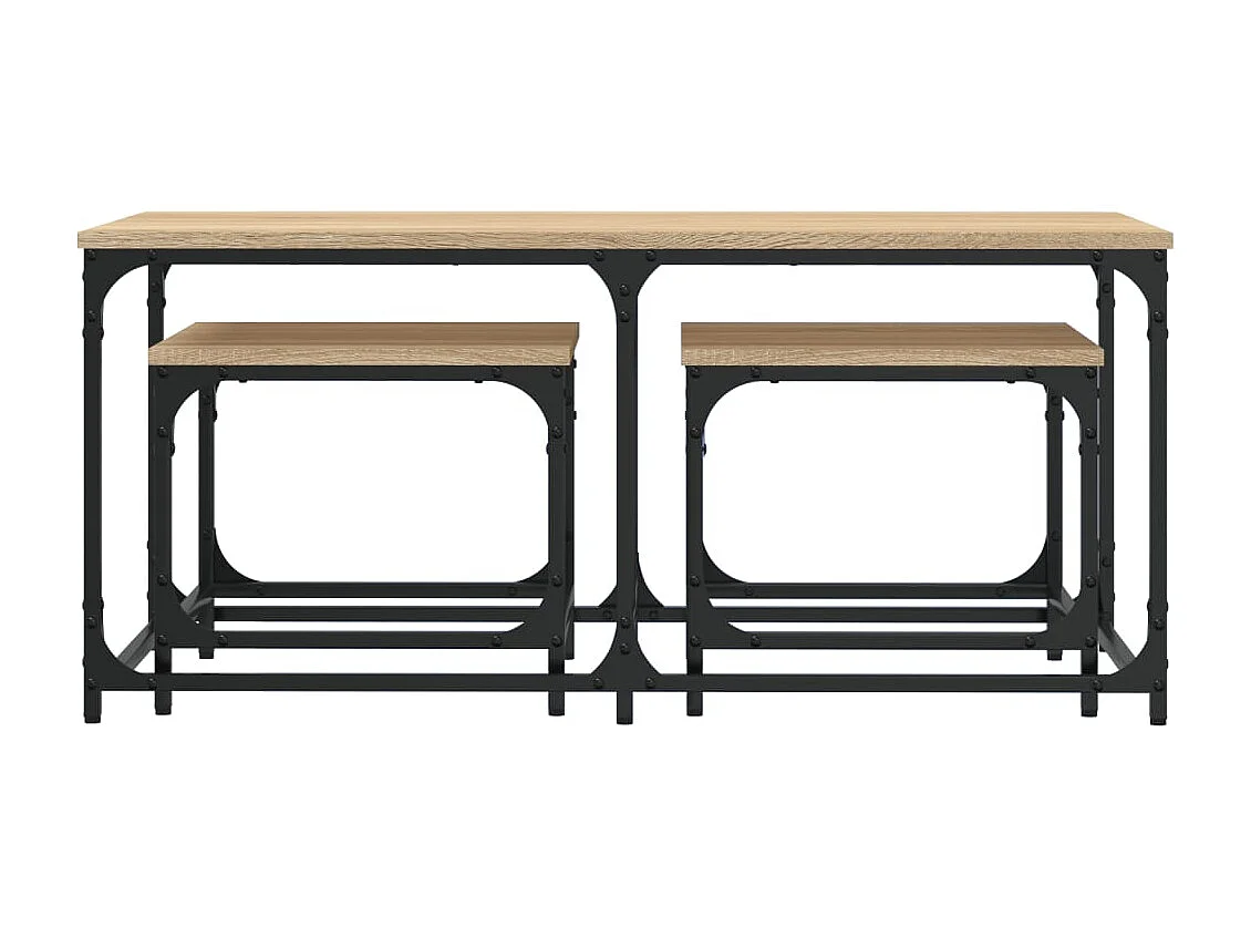 Mesa de centro-Mesa auxiliar con ruedas madera maciza reciclada 100x55x26 cm SHL1463