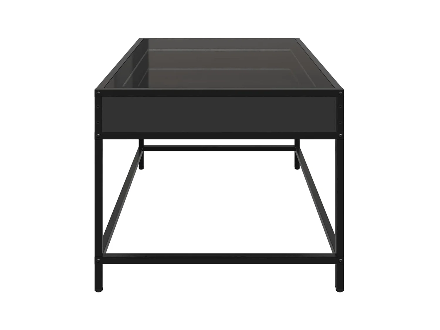 Mesa de centro-Mesa auxiliar madera de ingeniería negro 55,5x55x45 cm SHL279832