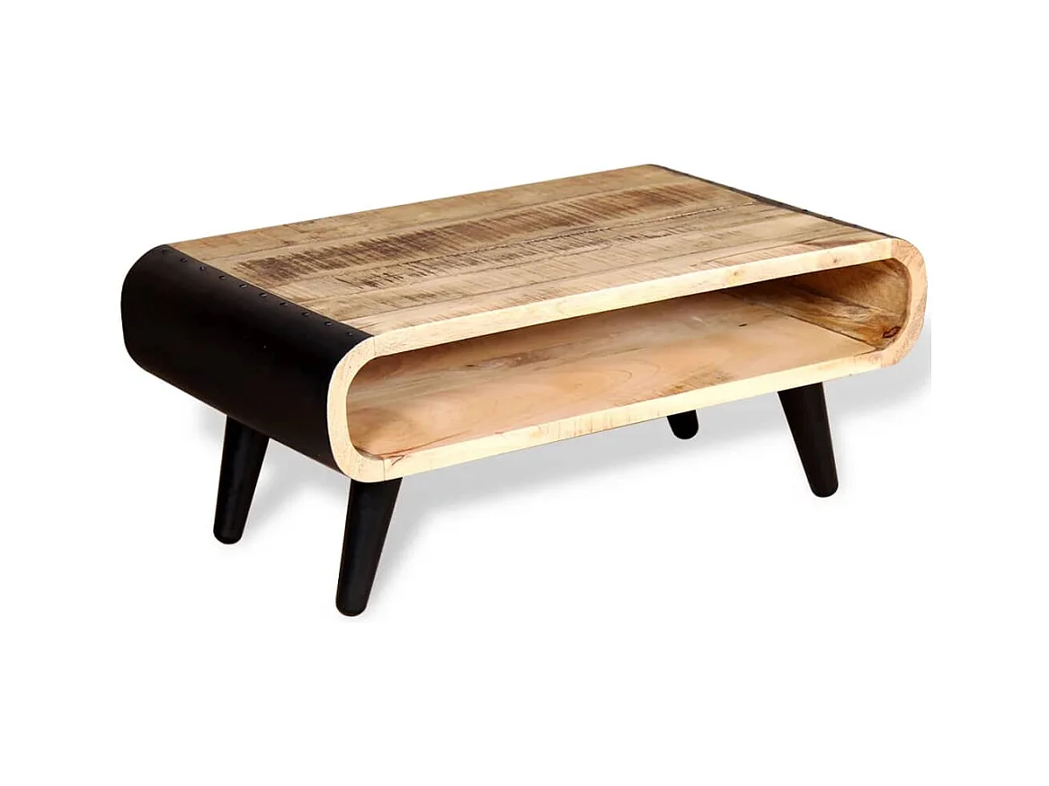 Mesa de centro | Mesa auxiliar salon madera contrachapada marrón roble 55x38x45 cm SHL4081