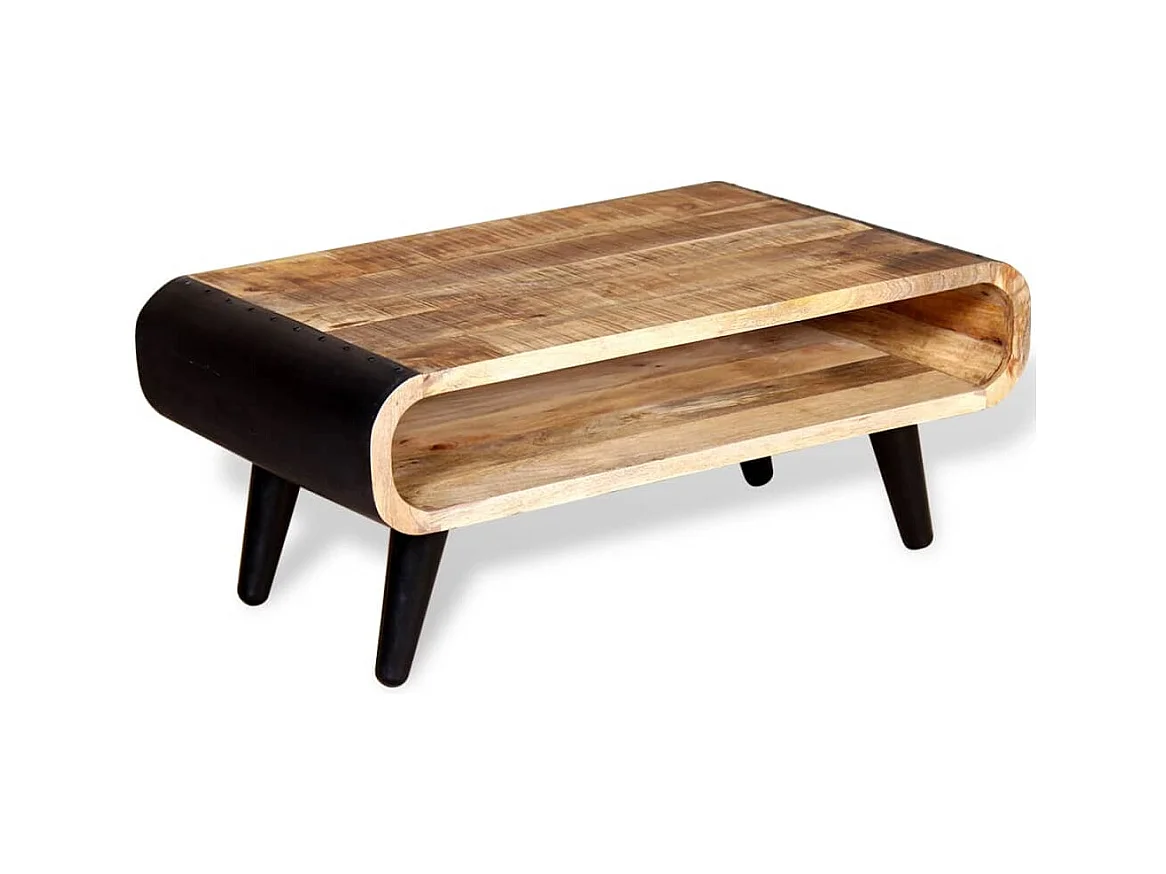 Mesa de centro | Mesa auxiliar salon madera contrachapada marrón roble 55x38x45 cm SHL4081