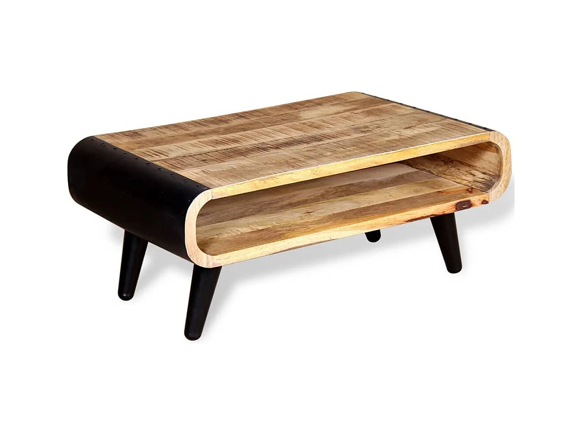 Mesa de centro | Mesa auxiliar salon madera contrachapada marrón roble 55x38x45 cm SHL4081