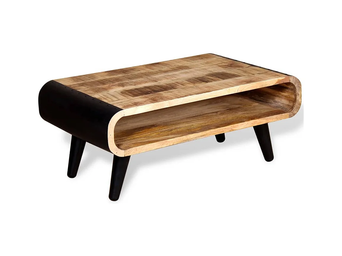 Table basse salon-Table d'appoint Bois de manguier brut 90x55x39 cm SHL50828