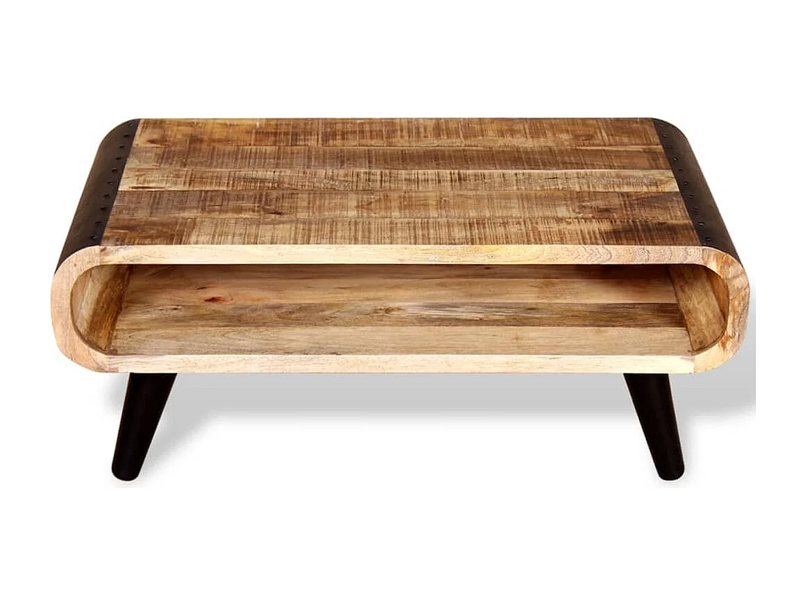 Couchtisch-Beistelltisch-Sofatisch Raues Mangoholz 90x55x39 cm SHL59289