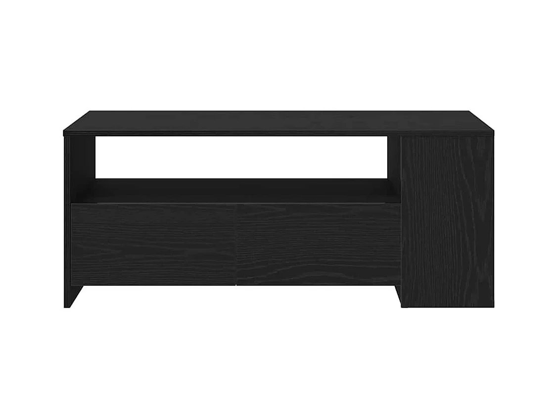 Mesa de centro-Mesa auxiliar-Mesita de centro madera contrachapada negro 100x100x35 cm SHL2090