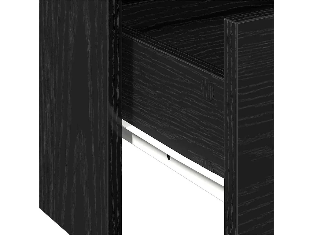 Salontafel | Bijzettafel | Koffietafel Zwart eiken 102 x 55 x 43.5 cm Bewerkt hout