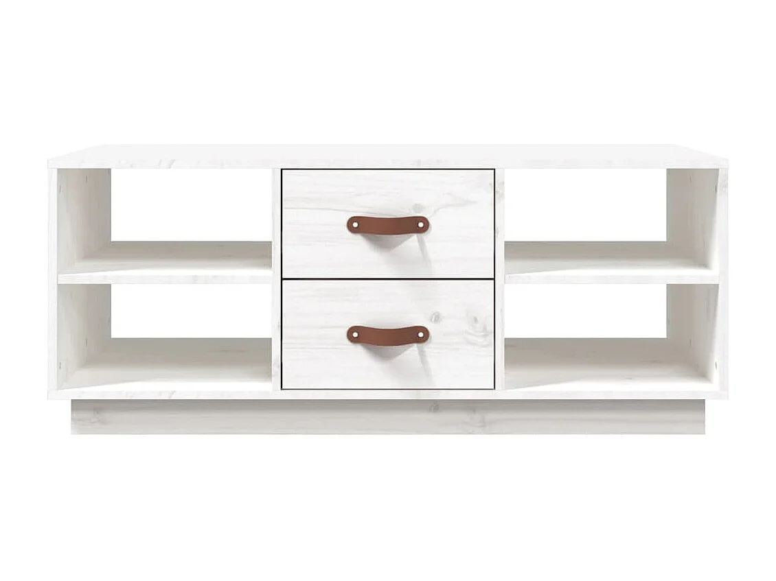 Couchtisch-Sofatisch-Beistelltische Weiß 100x50x41 cm Massivholz Kiefer SHL55308