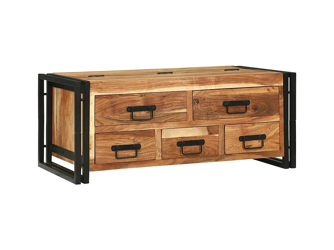 Table basse salon-Table d'appoint - 90x50x38 cm en bois d’acacia massif SHL10360