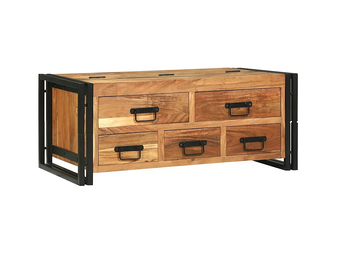Table basse salon-Table d'appoint - 90x50x38 cm en bois d’acacia massif SHL10360
