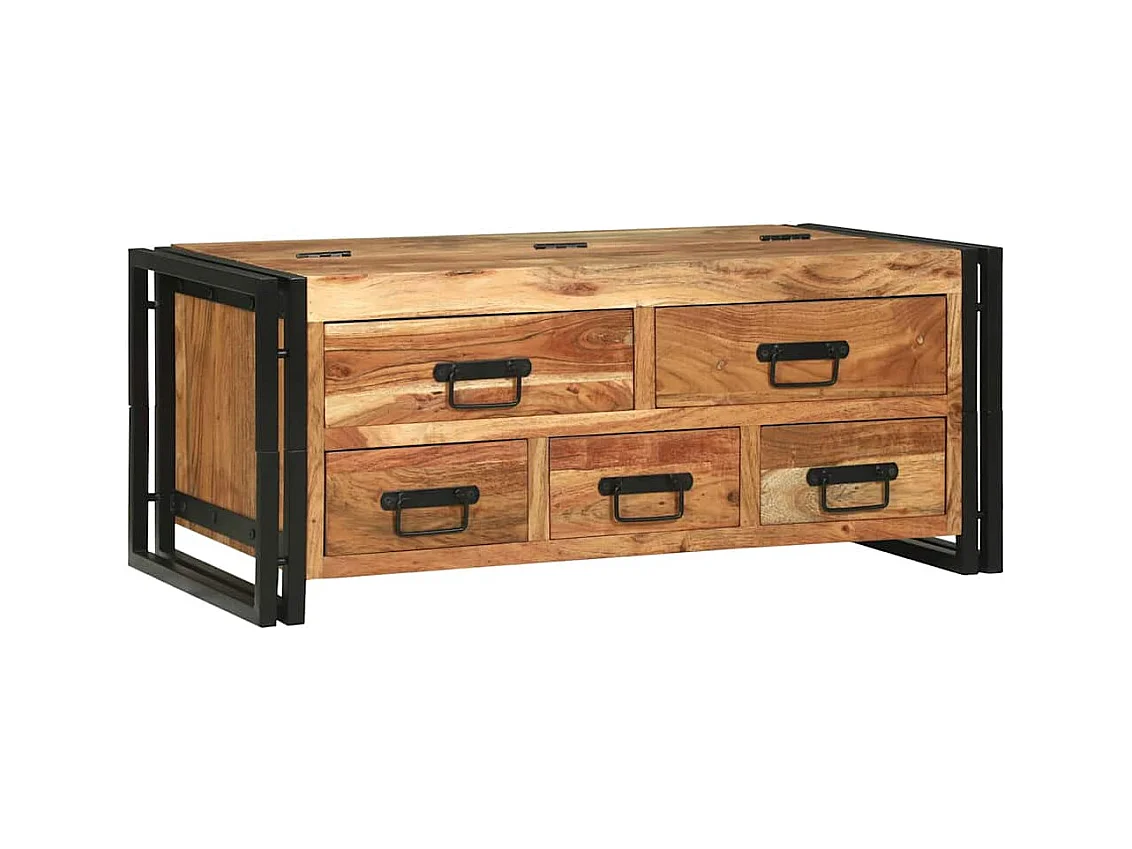 Table basse salon-Table d'appoint - 90x50x38 cm en bois d’acacia massif SHL10360