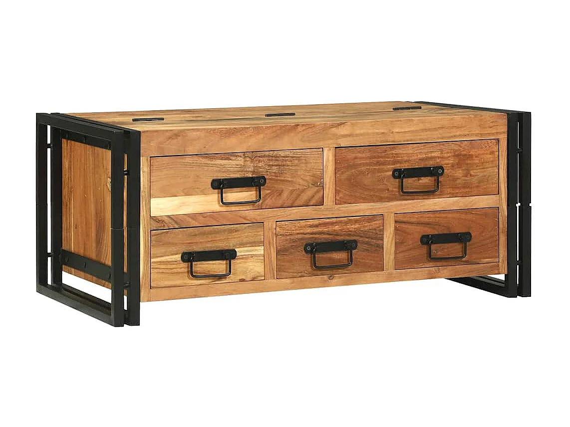 Table basse salon-Table d'appoint - 90x50x38 cm en bois d’acacia massif SHL10360