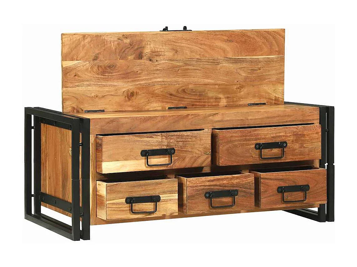 Couchtisch-Wohnzimmertisch-Beistelltische Braun 90x50x38 cm Massivholz Akazie SHL9126