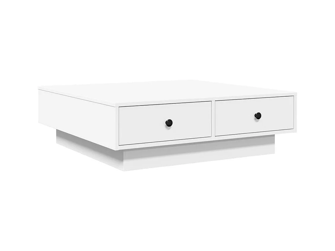 Table basse salon-Table d'appoint Blanc 90x90x28 cm Aggloméré SHL24264
