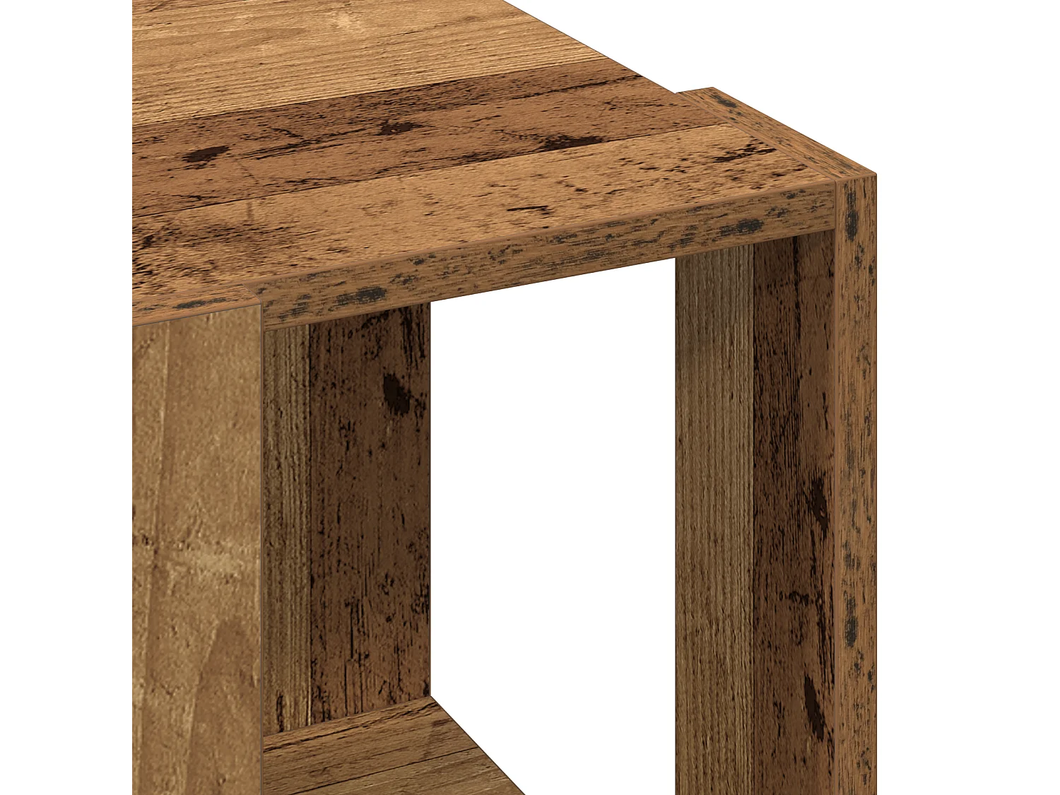 Salontafel | Koffietafel Oud hout 32 x 32 x 30 cm Bewerkt hout