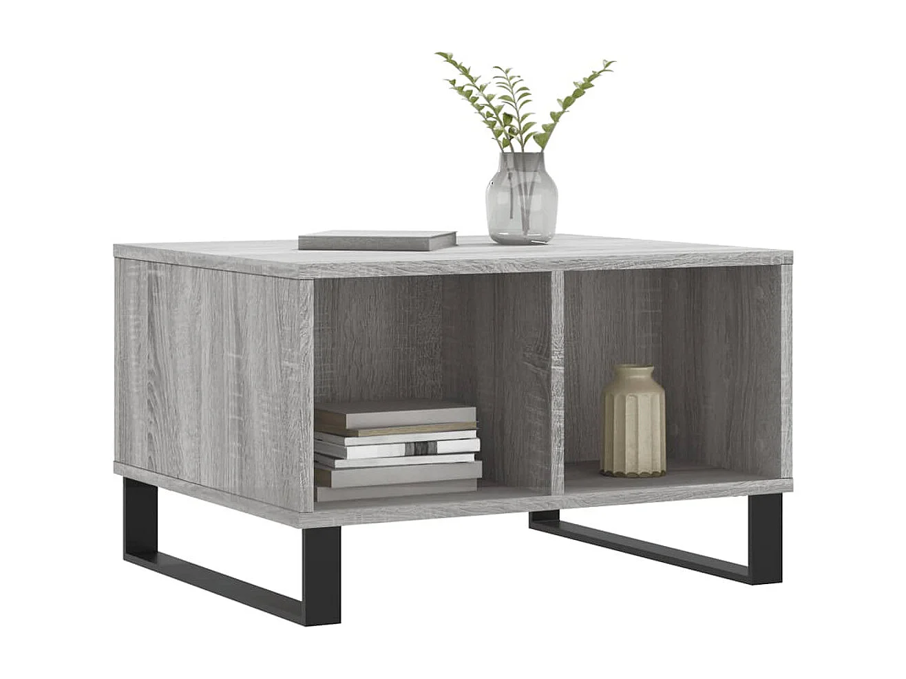 Table basse salon-Table d'appoint Sonoma gris 60x50x36,5 cm Bois d'ingénierie SHL42028