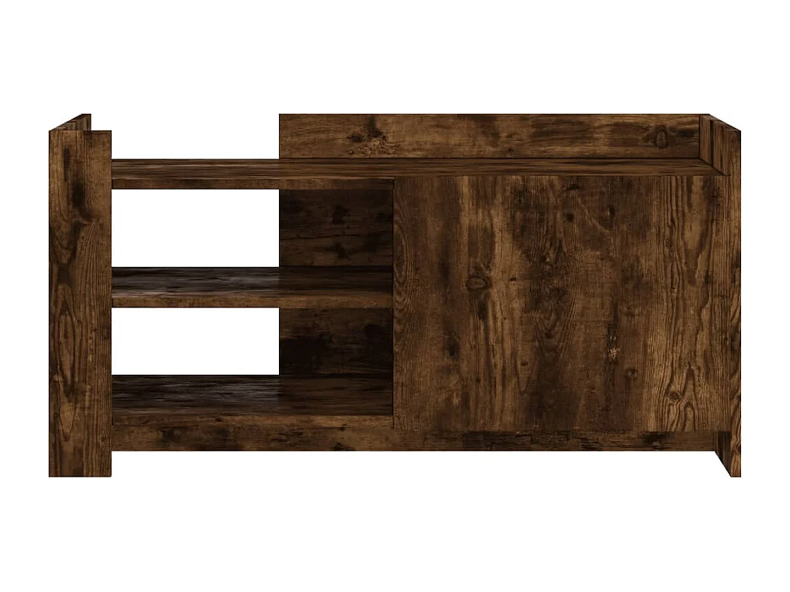 Mesa de centro-Mesa auxiliar madera maciza de mango negra 100x54x40 cm SHL3102