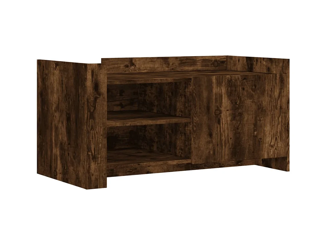 Table basse salon-Table d'appoint chêne fumé 100x50x50 cm bois d'ingénierie SHL27323