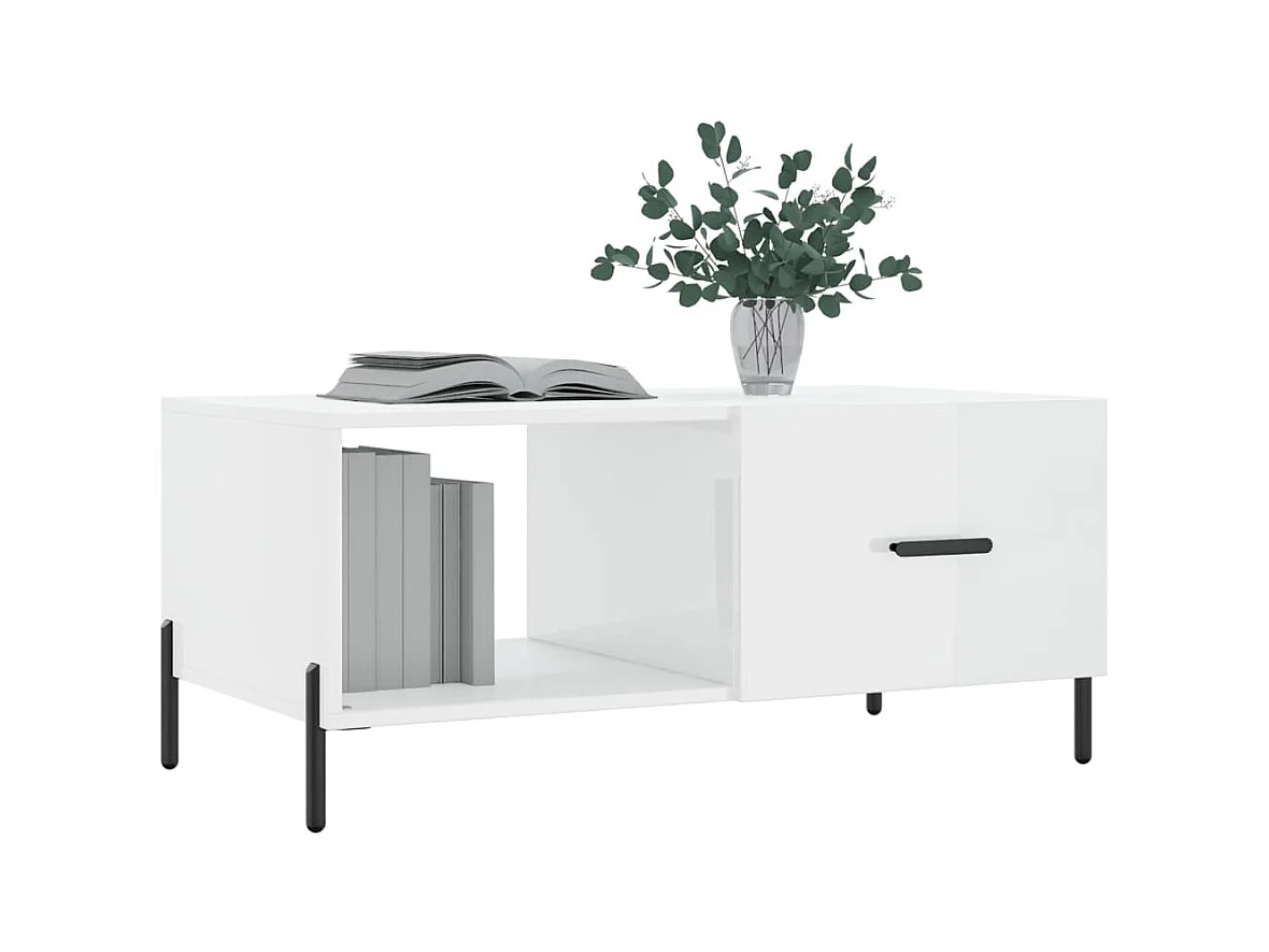 Mesa de centro | Mesa auxiliar madera de ingeniería negro 100x100x48,5 cm SHL3625