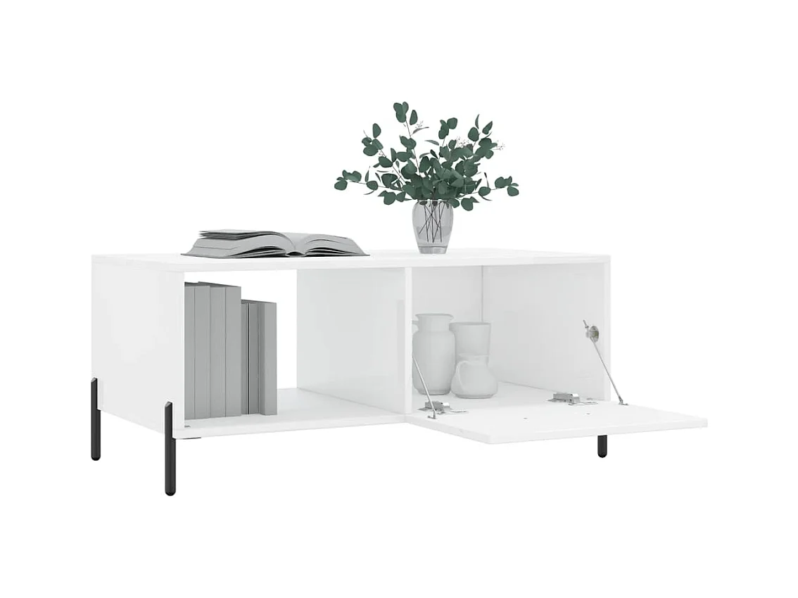 Mesa de centro | Mesa auxiliar madera de ingeniería negro 100x100x48,5 cm SHL3625