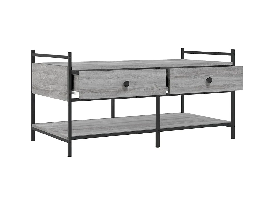 Mesa de centro-Mesa auxiliar acero inoxidable madera maciza reciclada dorada SHL3826