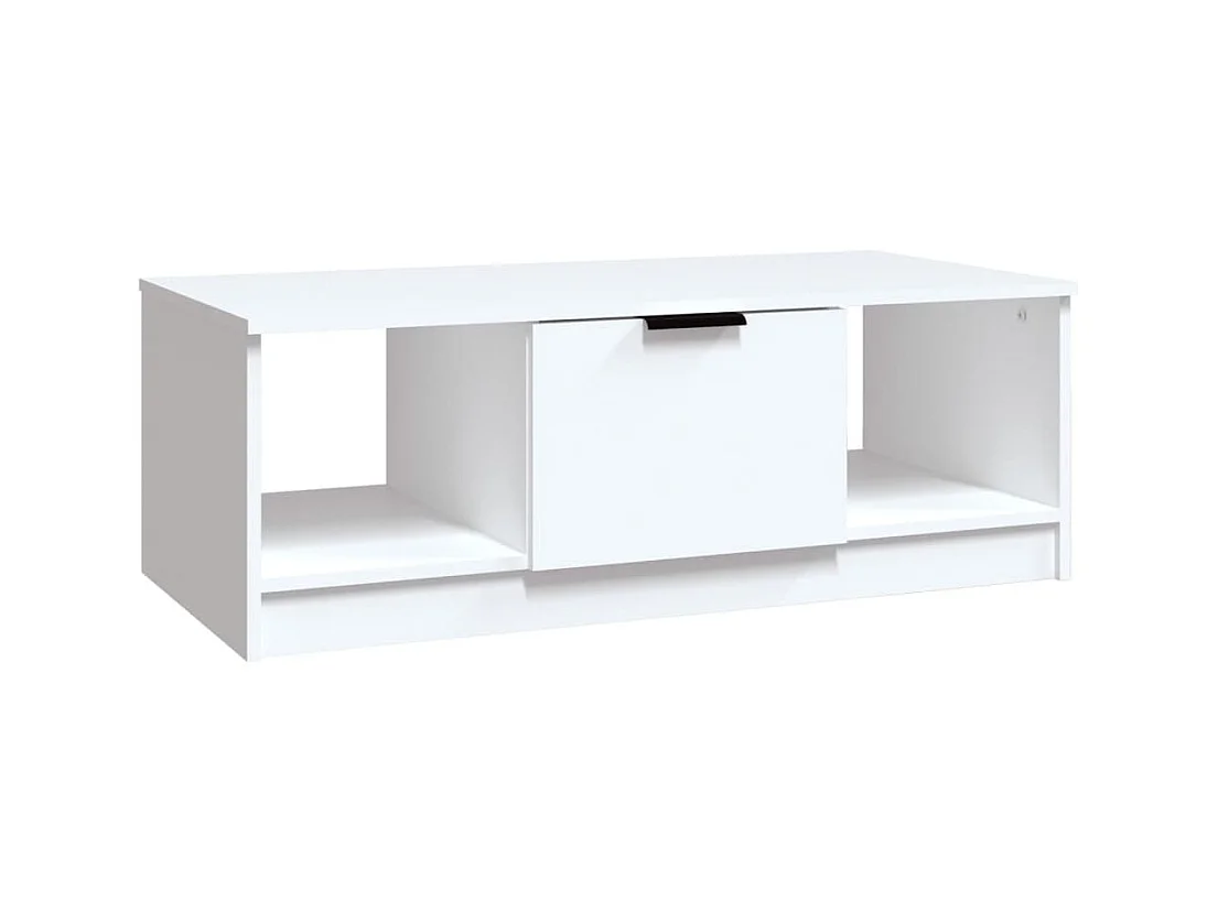 Table basse salon-Table d'appoint blanc 102x50x36 cm bois d'ingénierie SHL40040