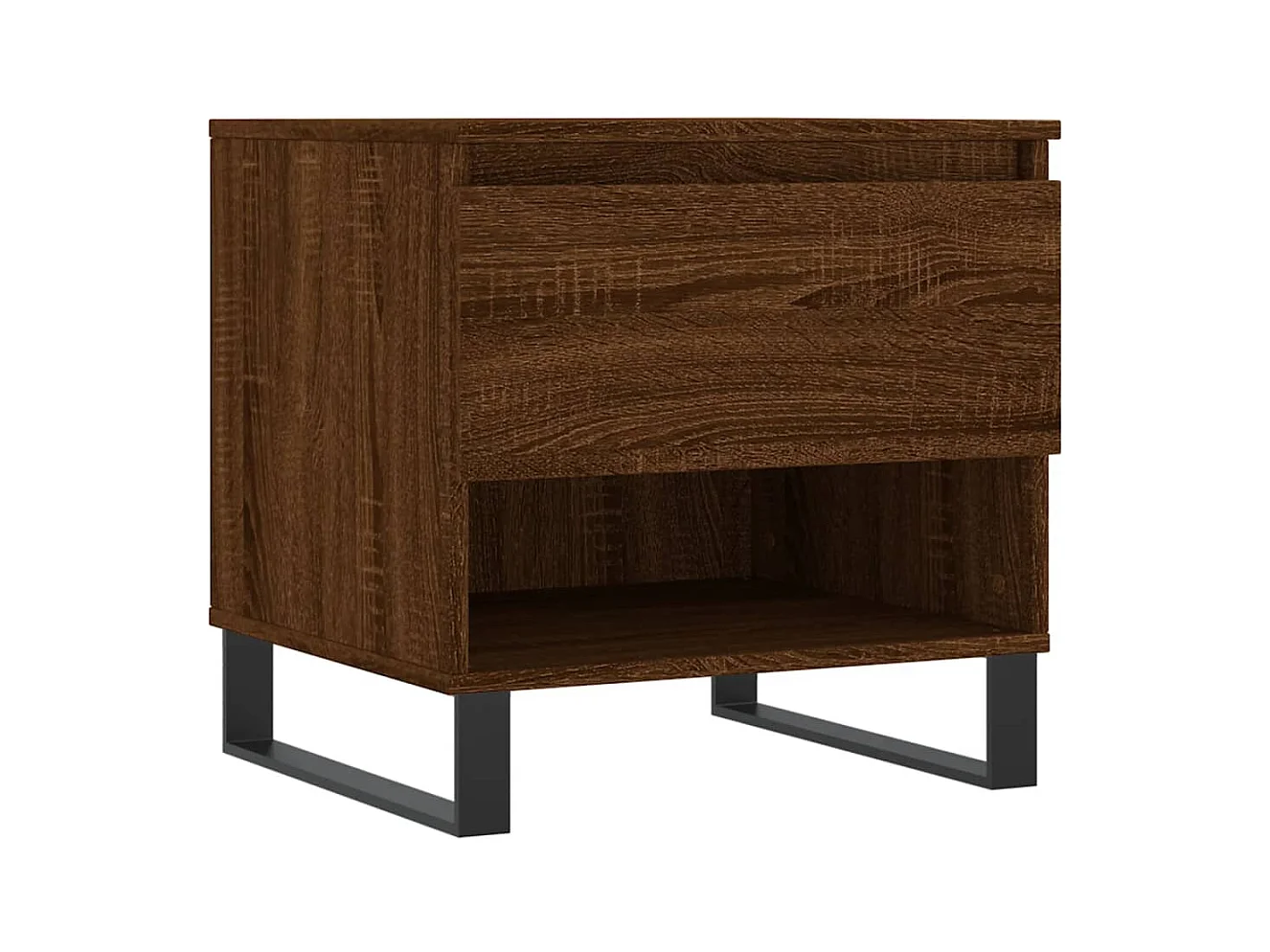 Lot de 2 Tables basses-Tables d'appoint chêne marron 50x46x50 cm bois d'ingénierie SHL52603