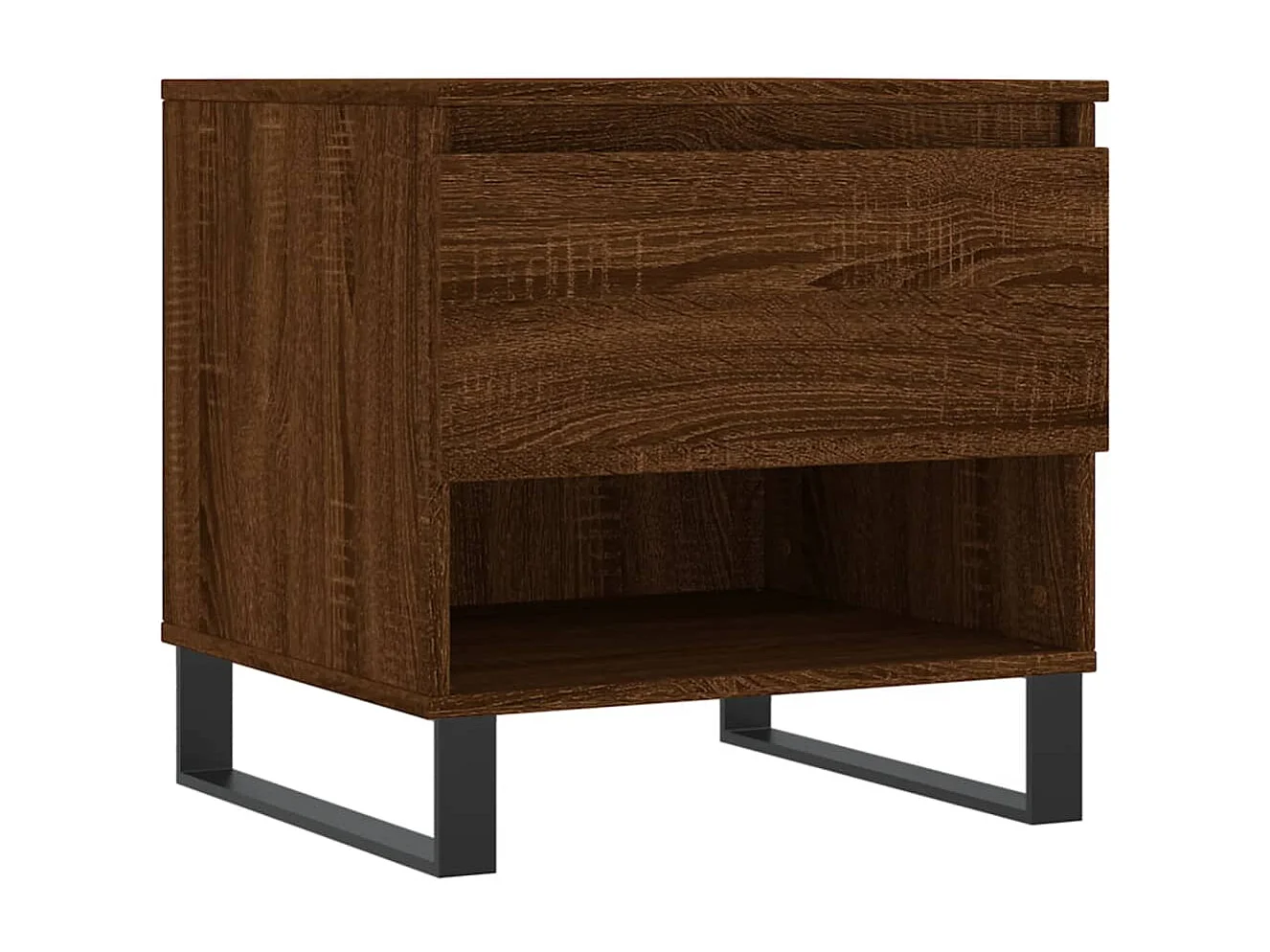 Lot de 2 Tables basses-Tables d'appoint chêne marron 50x46x50 cm bois d'ingénierie SHL52603