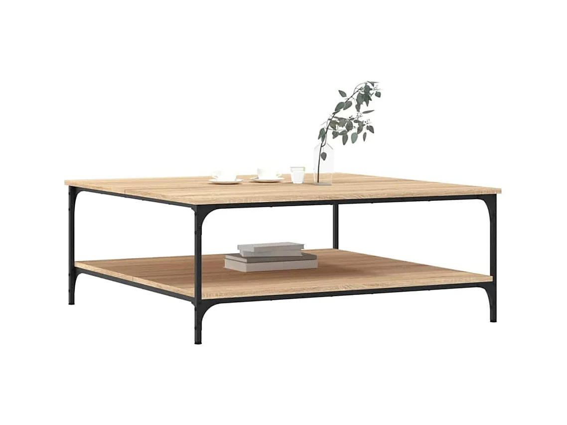 Table basse salon-Table d'appoint chêne sonoma 100x100x40 cm bois d'ingénierie SHL34882