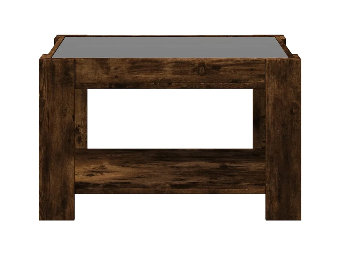 Mesa de centro-Mesa auxiliar madera contrachapada roble ahumado 100x50,5x35cm SHL1792