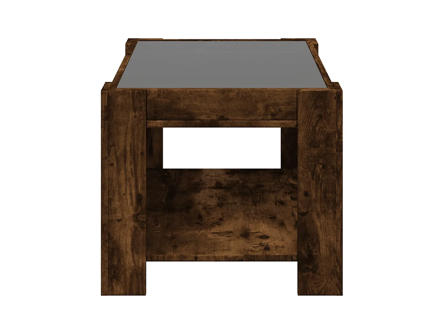 Mesa de centro-Mesa auxiliar madera contrachapada roble ahumado 100x50,5x35cm SHL1792