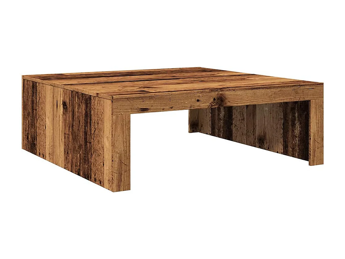 Couchtisch-Wohnzimmertisch-Beistelltische Altholz-Optik 100x100x35 cm Holzwerkstoff SHL81382