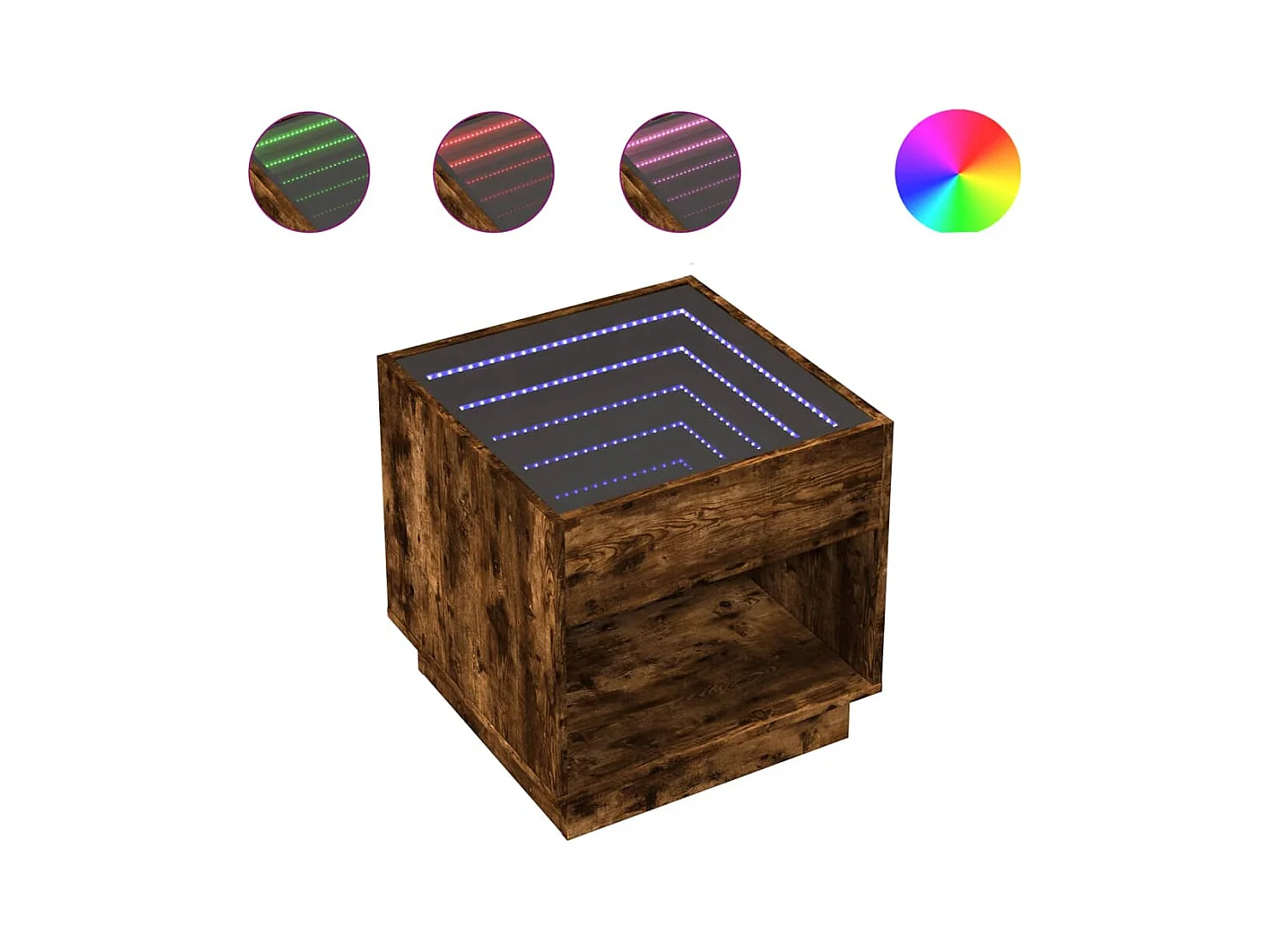 Mesa de centro-Mesa auxiliar madera de ingeniería gris Sonoma 57x57x30 cm SHL756