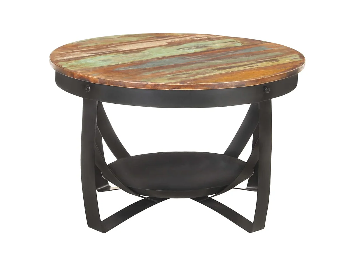 Mesa de centro | Mesa de café | Mesa auxiliar Roble negro 55.5x55x45 cm Madera contrachapada SHL3868