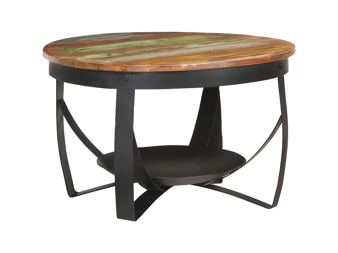 Mesa de centro | Mesa de café | Mesa auxiliar Roble negro 55.5x55x45 cm Madera contrachapada SHL3868