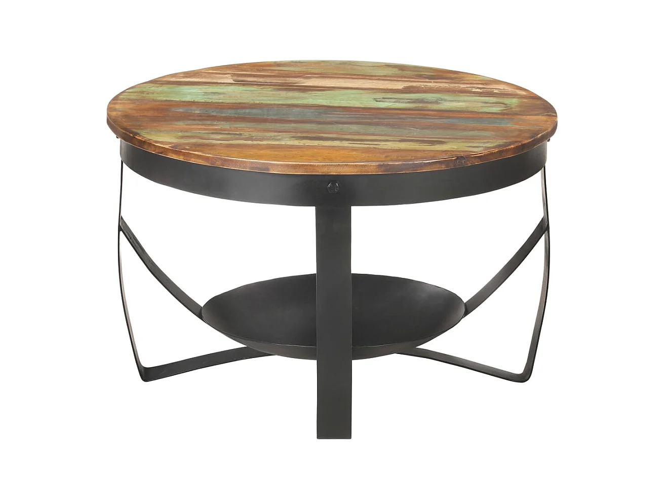 Table basse salon-Table d'appoint ronde Ø68x43 cm Bois de récupération massif SHL67882