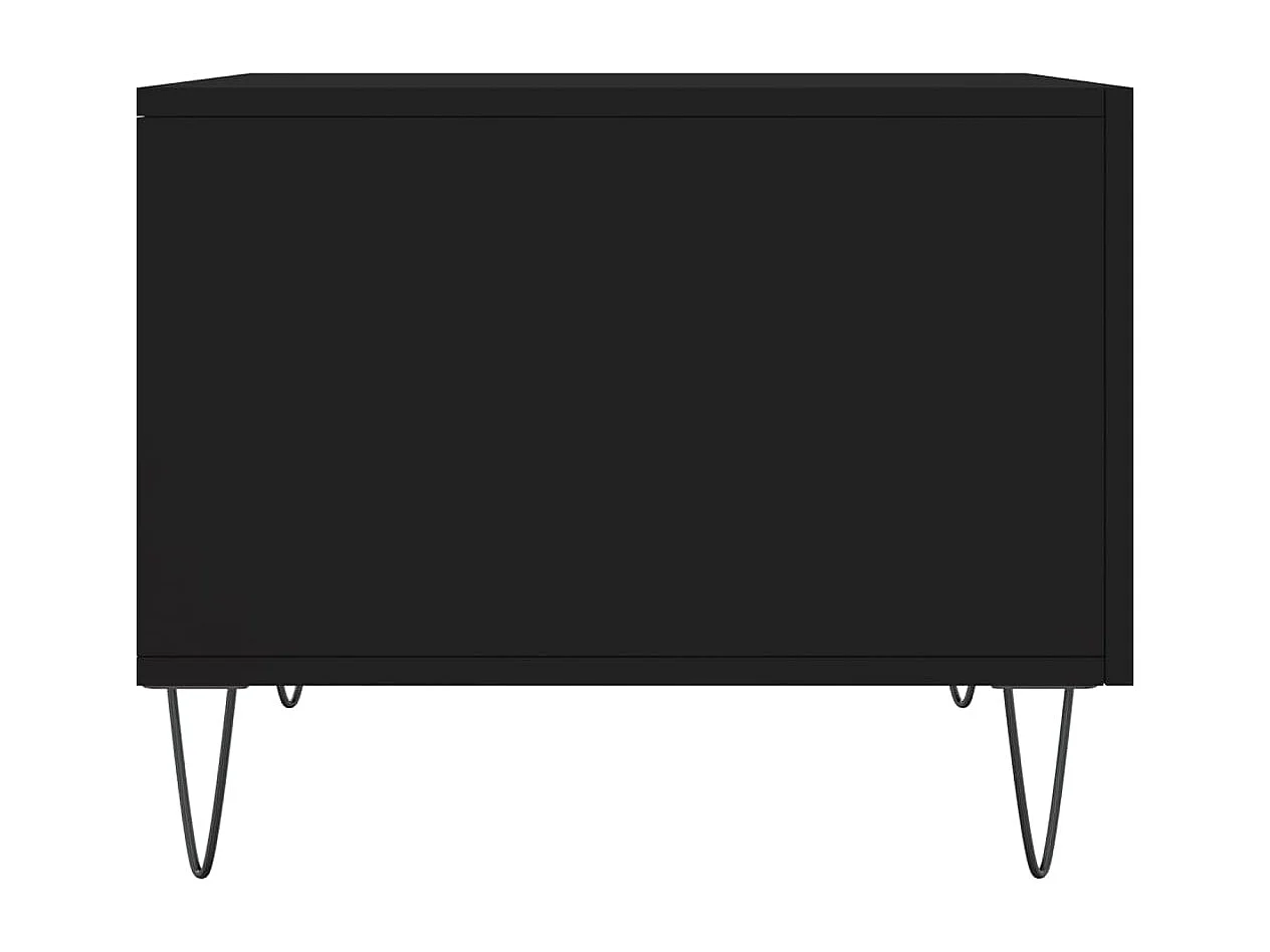 Salontafel | Woonkamertafel | Bijzettafel 50x50x40 cm bewerkt hout zwart