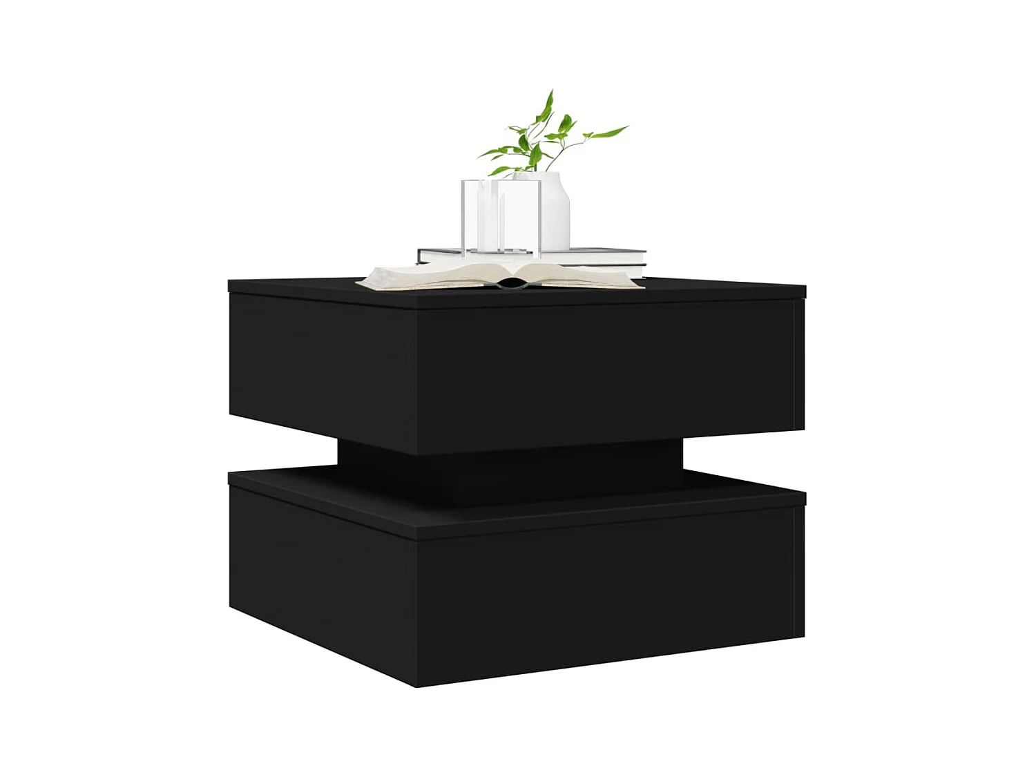 Mesa de centro-Mesa auxiliar de madera maciza de pino 80x50x40 cm SHL1210