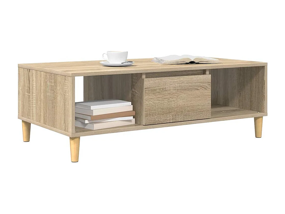Salontafel | Woonkamertafel | Bijzettafel Sonoma eiken 103.5 x 60 x 35 cm Bewerkt hout