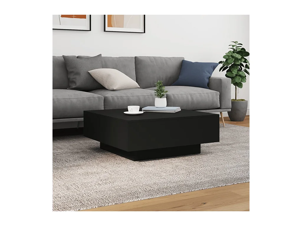 Mesa de centro-Mesa auxiliar de madera de ingeniería blanca 102x55x43 cm SHL2912