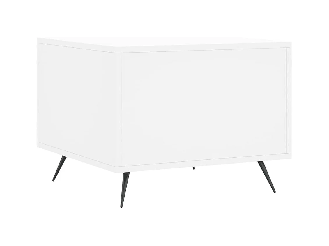 Salontafel | Woonkamertafel | Bijzettafel 50x50x40 cm bewerkt hout wit