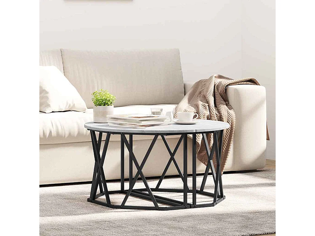 Mesa de centro-Mesa auxiliar-Mesita de centro madera de ingeniería roble Sonoma 102x50x52,5 cm SHL2561