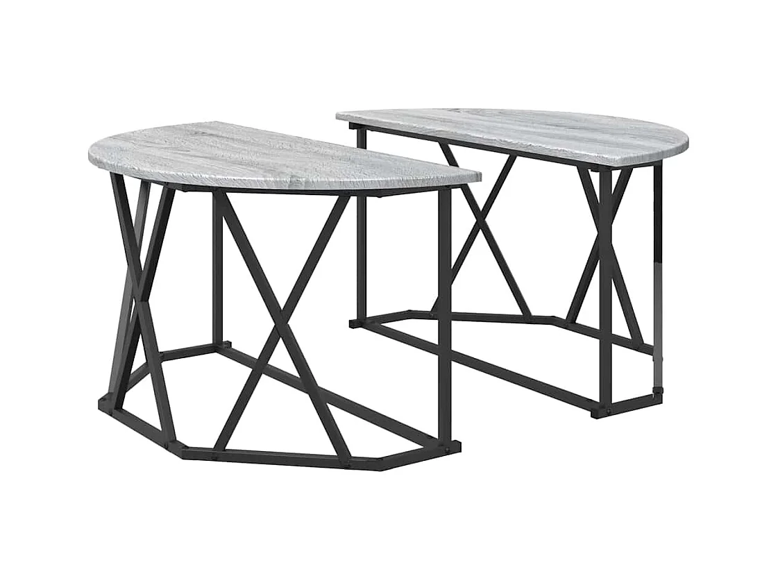 Table basse salon-Table d'appoint Gris Sonoma 80x80x42 cm en bois reconstitué SHL81078