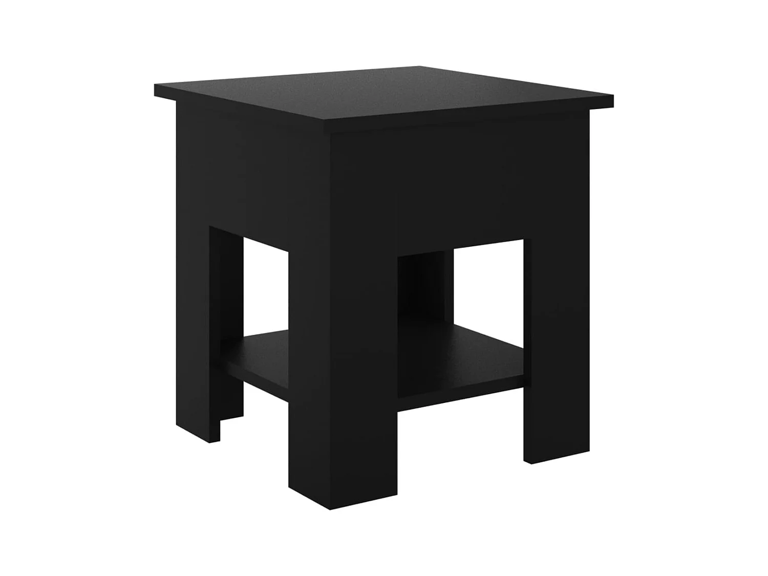 Table basse salon-Table d'appoint noir 40x40x42 cm bois d'ingénierie SHL7853