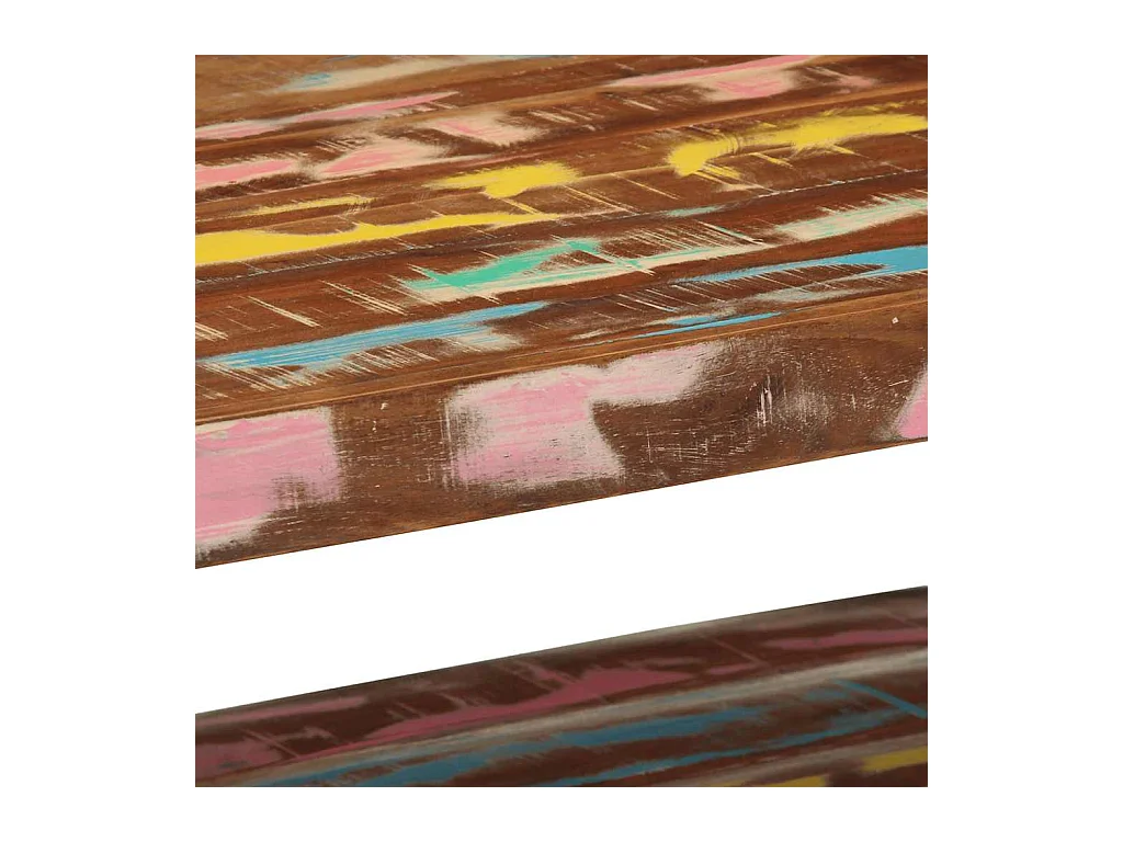 Mesa de centro | Mesa auxiliar | Mesita de centro MDF y hierro gris y negro 90x45x45 cm SHL3043