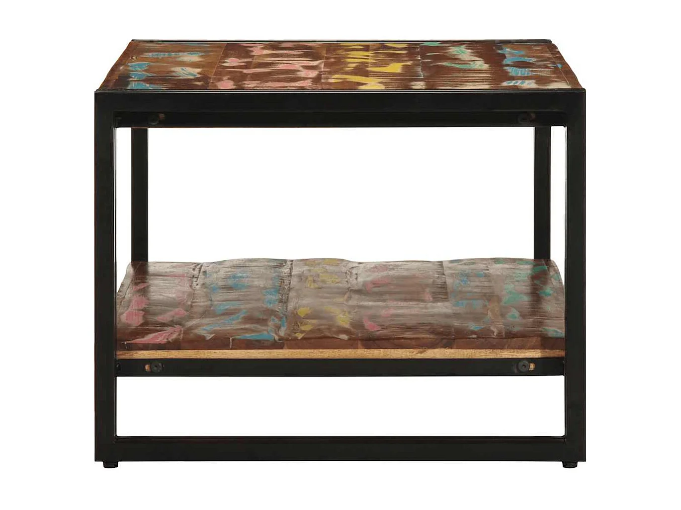 Table basse salon-Table d'appoint multicolore 90x50x38 cm bois de récupération massif SHL44385