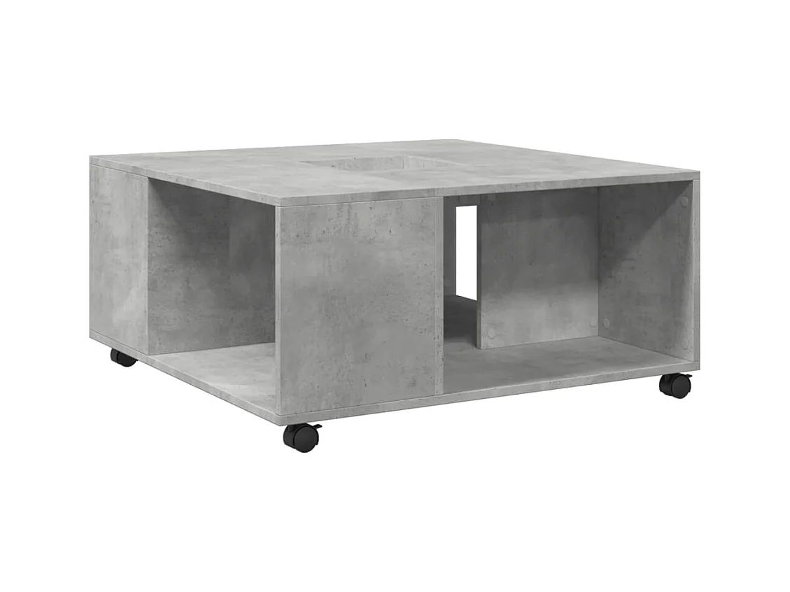 Table basse salon-Table d'appoint gris béton 80x80x40 cm bois d'ingénierie SHL60315