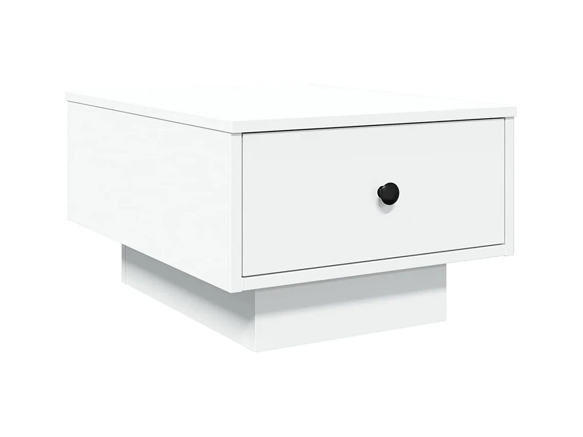 Table basse salon-Table d'appoint blanc 60x45x31 cm bois d'ingénierie SHL51704