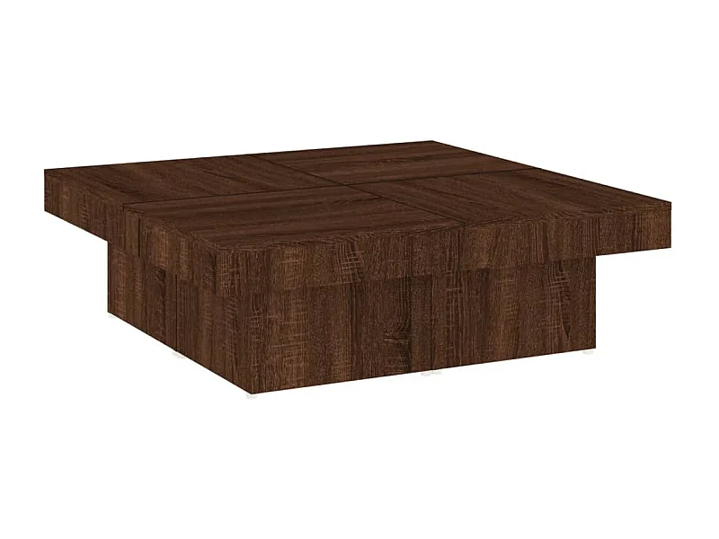Table basse salon-Table d'appoint Chêne marron 90x90x28 cm Bois d'ingénierie SHL60489