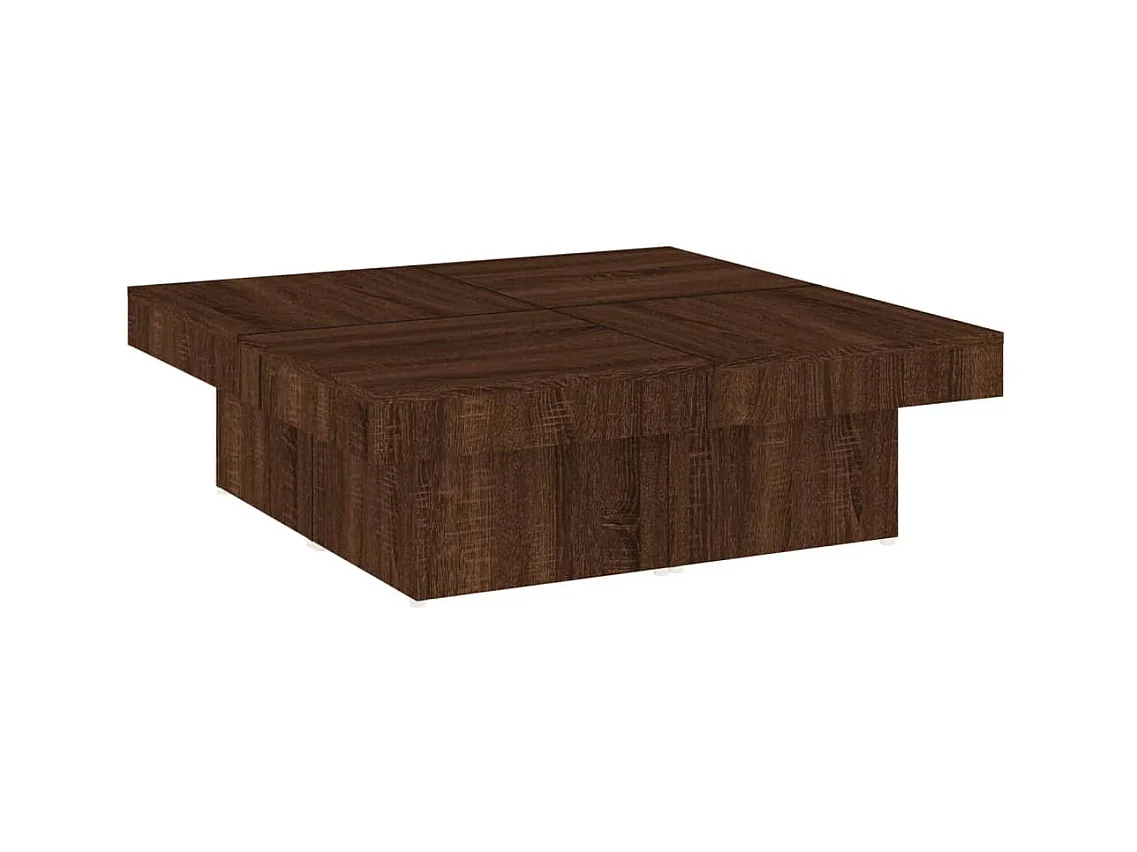 Table basse salon-Table d'appoint Chêne marron 90x90x28 cm Bois d'ingénierie SHL60489