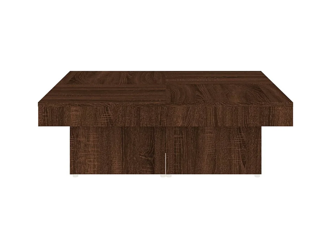 Table basse salon-Table d'appoint Chêne marron 90x90x28 cm Bois d'ingénierie SHL60489