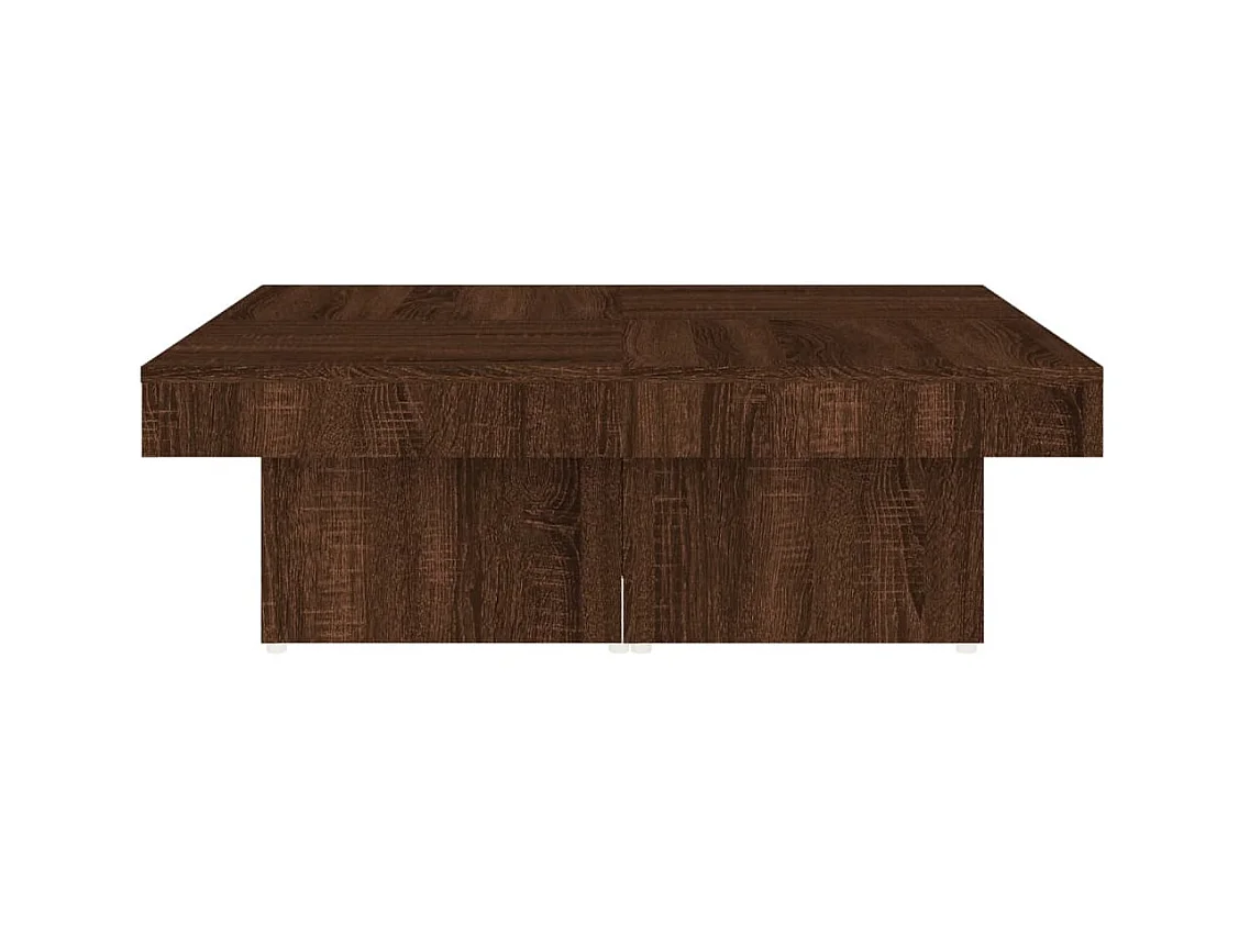 Table basse salon-Table d'appoint Chêne marron 90x90x28 cm Bois d'ingénierie SHL60489